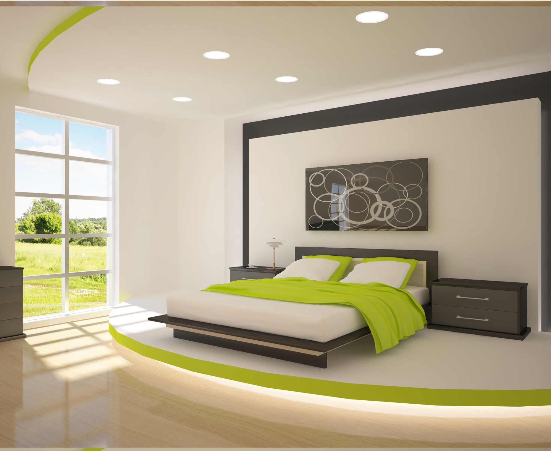 LED downlight recessed light, round, white, 12 W – neutral white, 4000 K