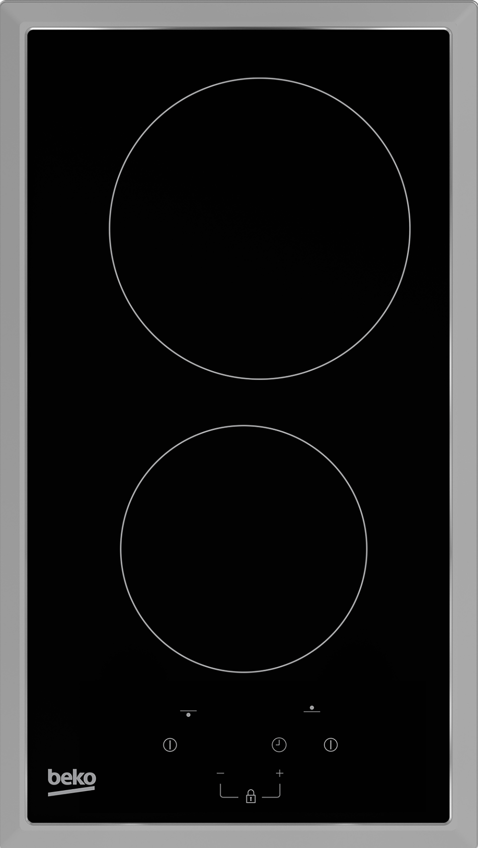 Placa vitrocerámica Beko HDMC32400TX – 30 cm – 2 zonas de cocción – Negra