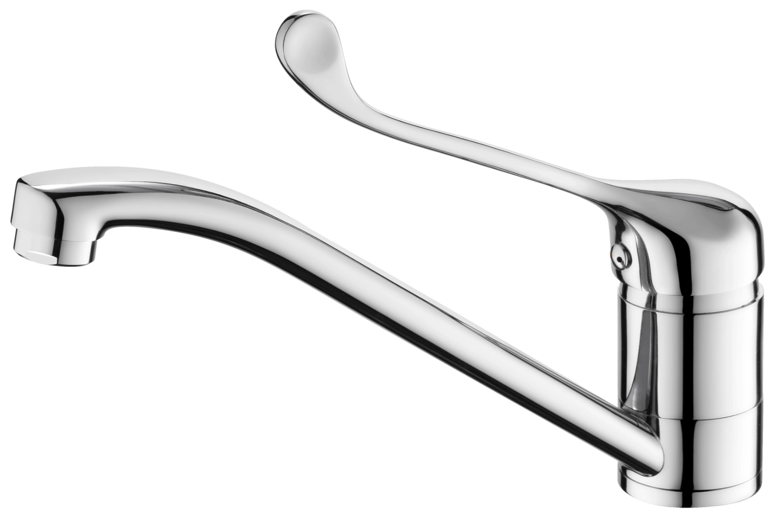 Gerontológico single-lever kitchen faucet – chrome-plated / brass / silver