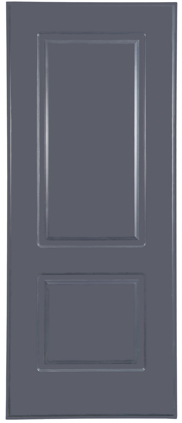 Exterior cladding panel Security door – PVC gray – 2 panels