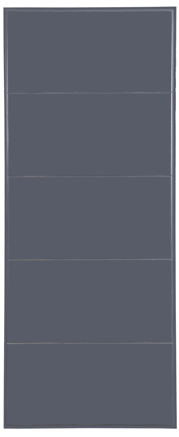 Exterior cladding panel for security door – PVC gray VT5 – for exterior use