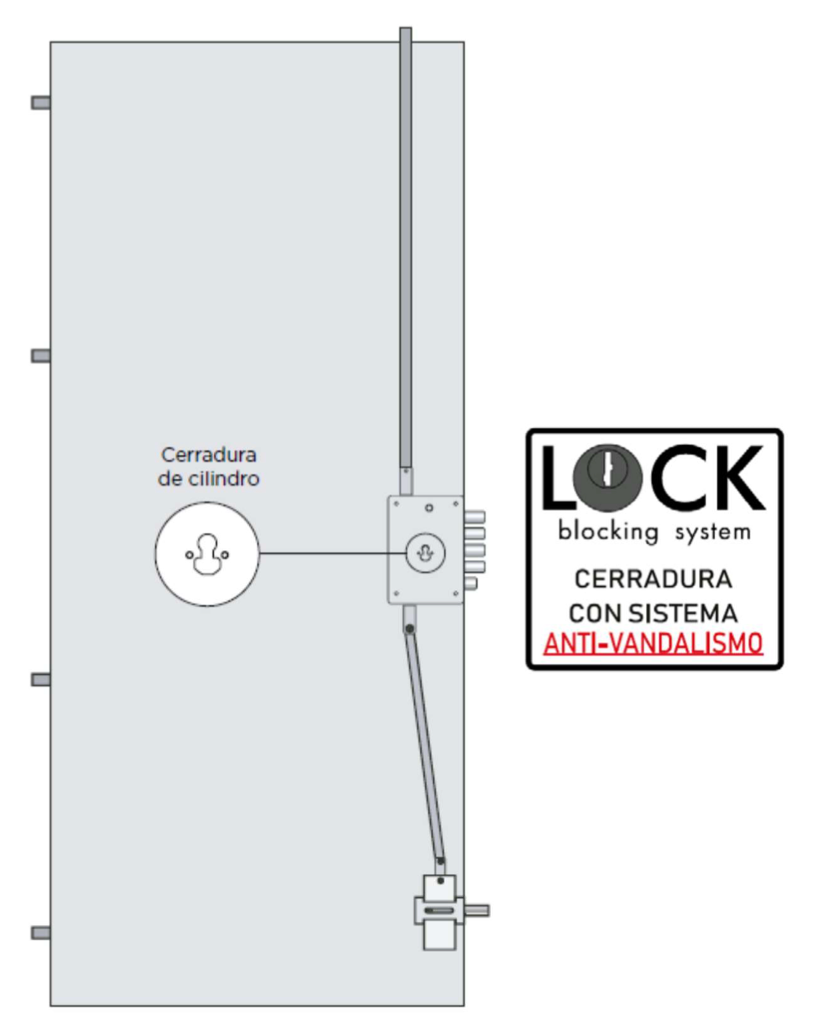 Armored VT5 security door - 203 × 80 cm – white exterior & interior – right-hand opening