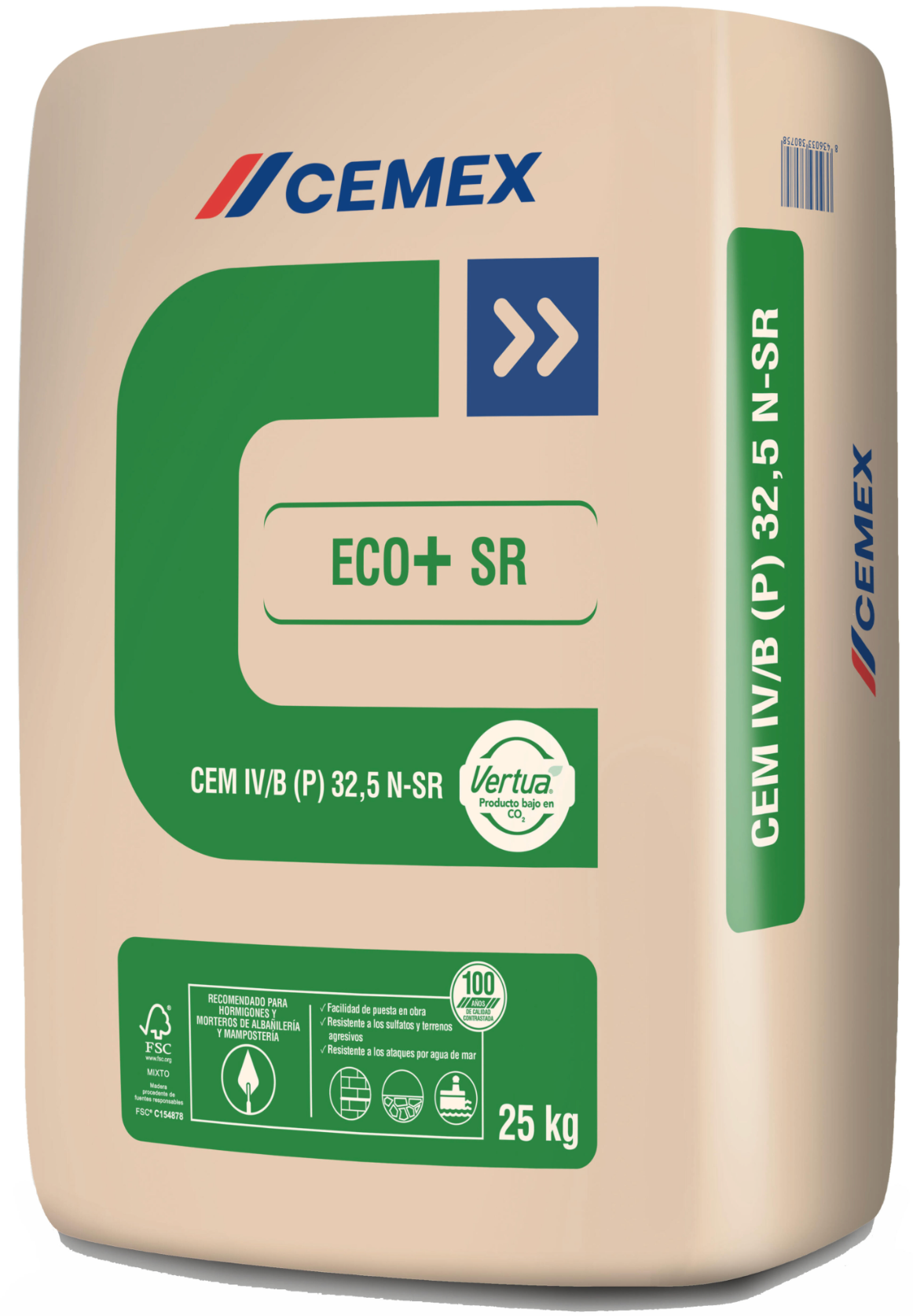 Grauer ECO-Zement Herstellung von Mortel und Beton  32,5N  – 25 kg