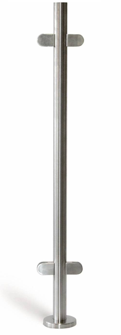 Endpfosten AISI316 satiniert für Glas