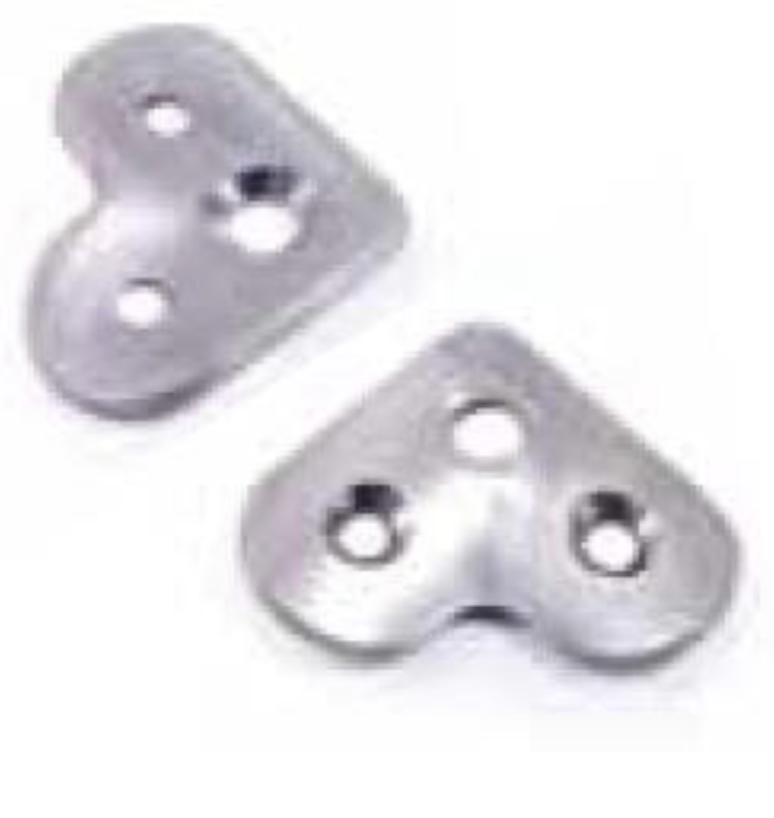 Angle plate for handrail on post – Stainless steel AISI316 satin finish