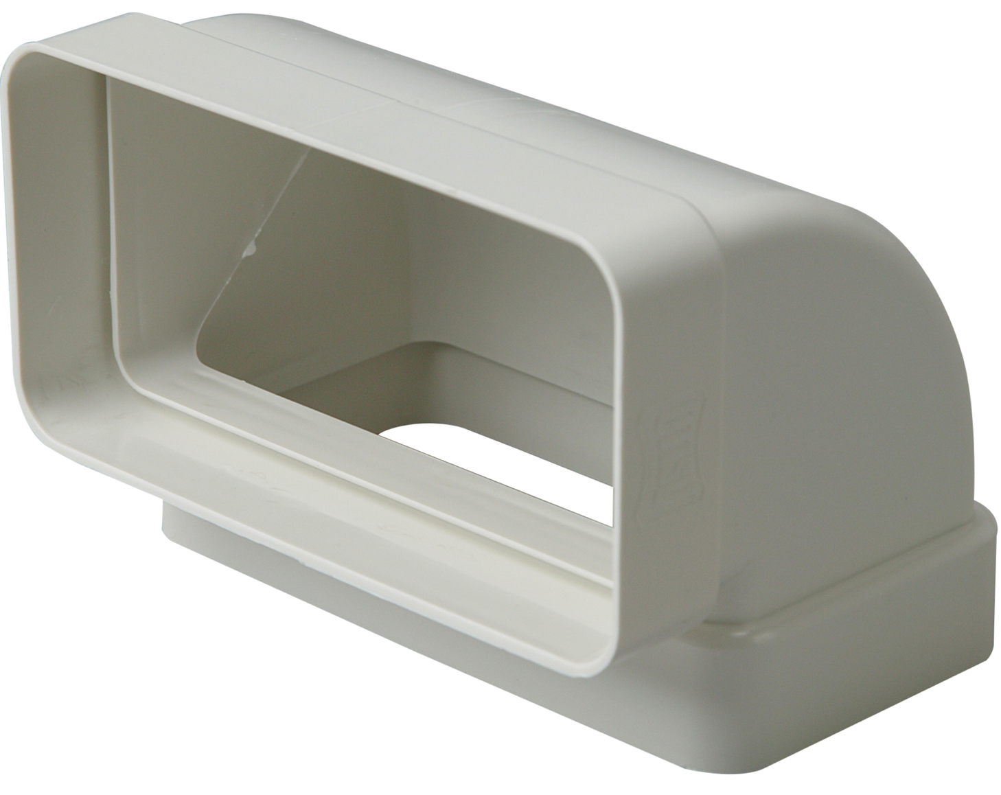 Rectangular 90° elbow Ø 55 × 110 mm – ventilation pipe connection