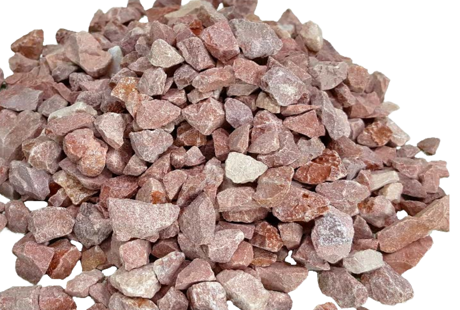 Decorative marble gravel – red, 1,000 kg big bag