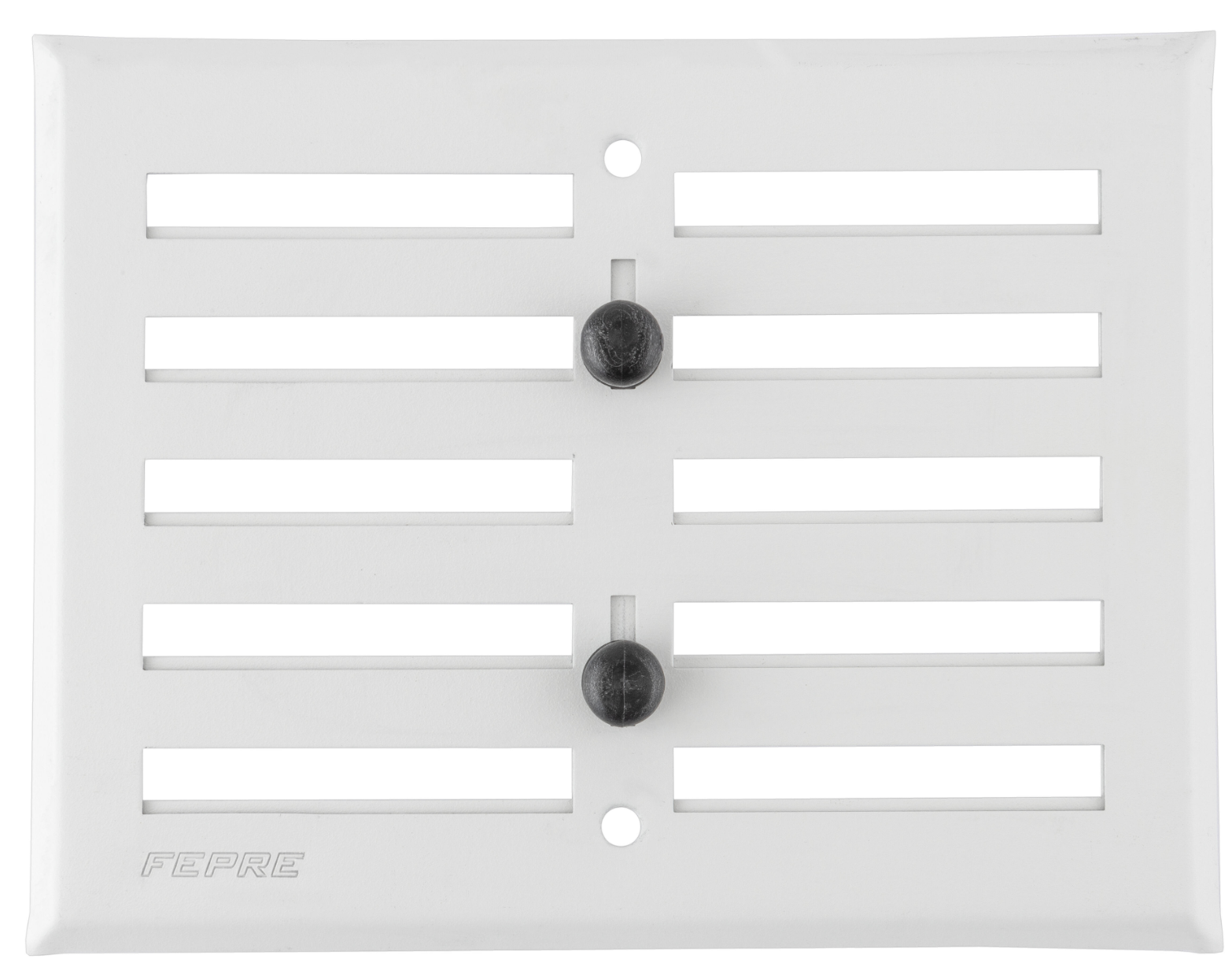 Rejilla de ventilación regulable de aluminio blanco – 17×13cm, 0,6mm de espesor