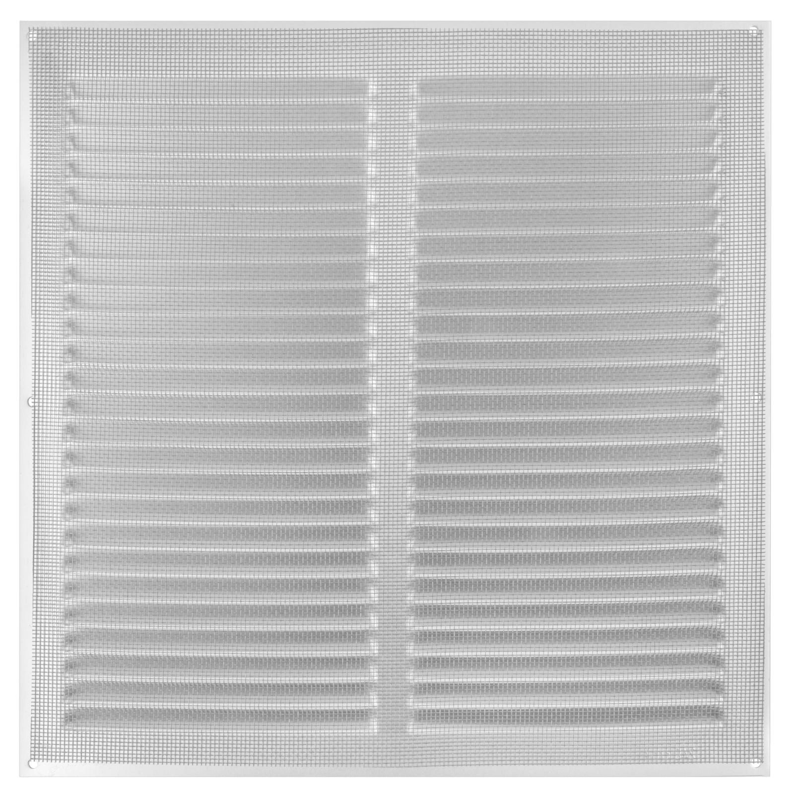 Ventilation grille with mosquito protection – white aluminum – 30 × 30 cm – 0.8 mm