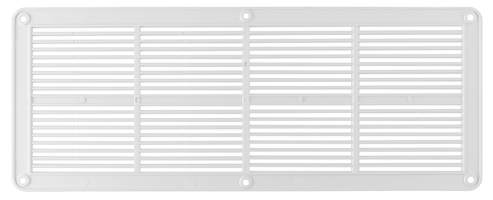 Ventilatieroosterinstallatie – wit kunststof – 13,1 × 33,7 cm