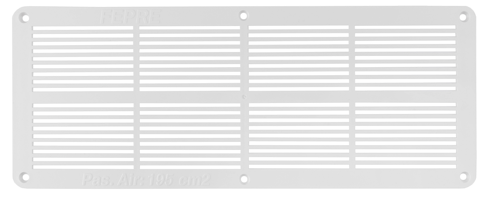 Ventilatieroosterinstallatie – wit kunststof – 13,1 × 33,7 cm