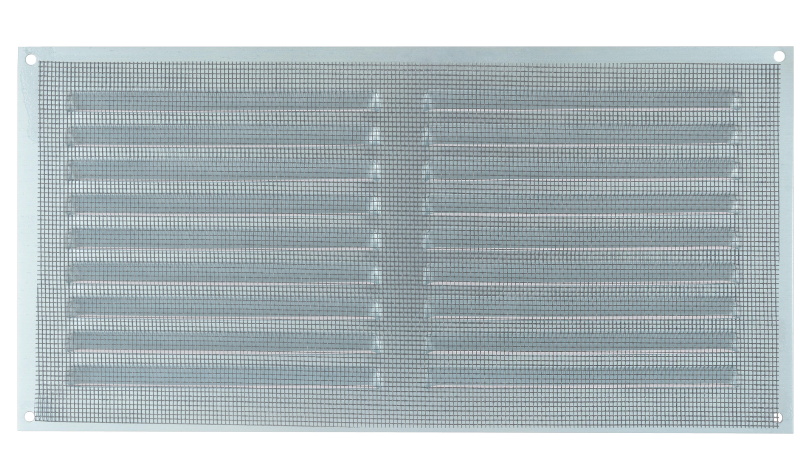 Ventilation grille with mosquito protection – white aluminum – 15 × 30 cm – 0.8 mm