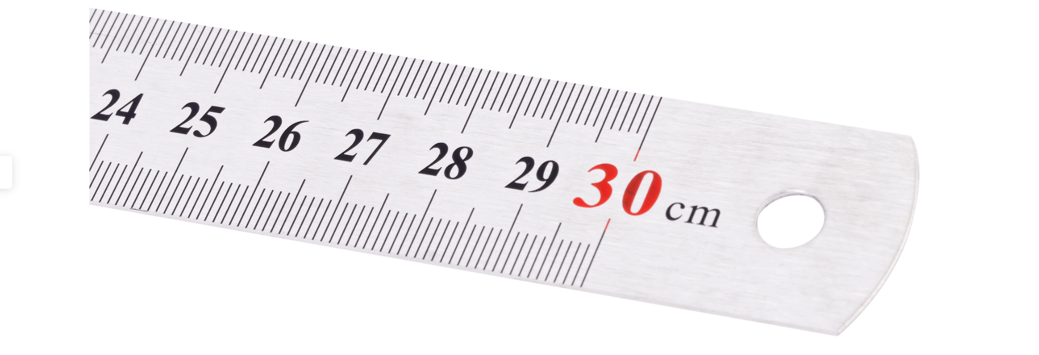 Stainless steel straight edge (semi-rigid) – 300 × 25 × 0.7 mm (300 mm)