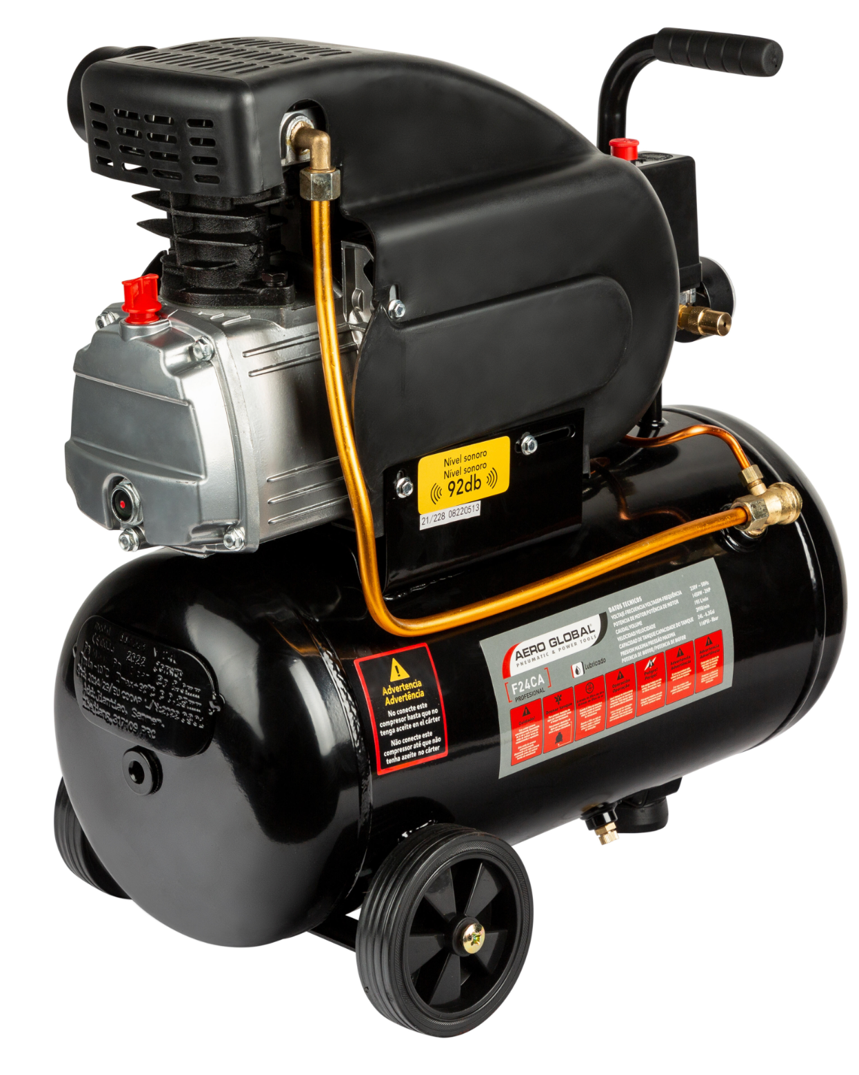 Aeroglobal F24CA compressor – 24 L – 2 HP