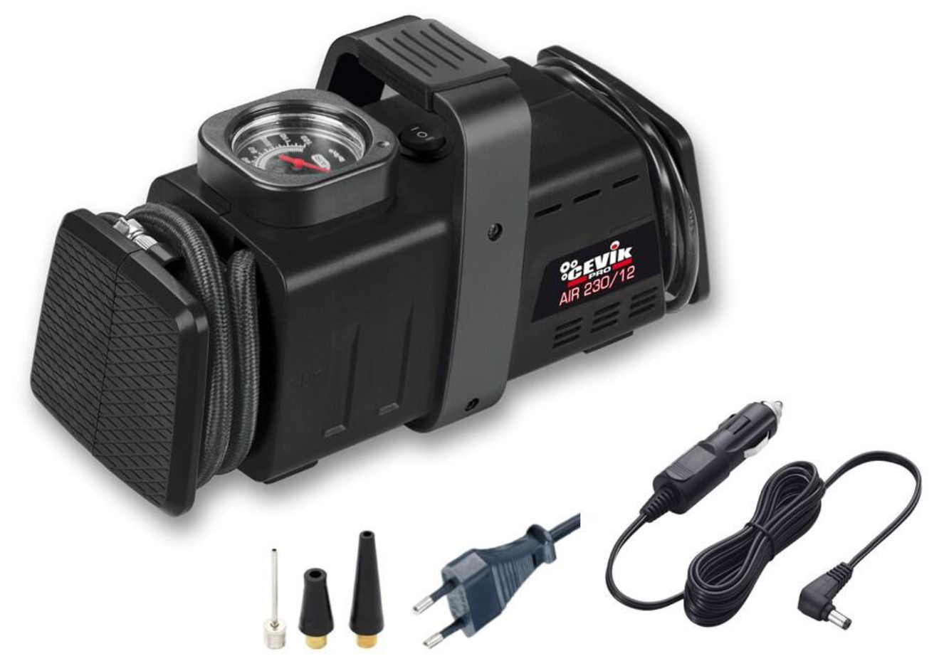 Cevik CA-AIR 230/12V mini diaphragm compressor – Portable