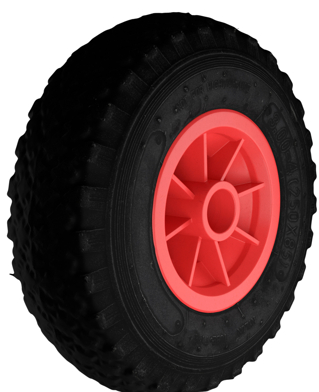 Wheelbarrow wheel 260 mm pneumatic tire – load capacity 150 kg – plastic rim