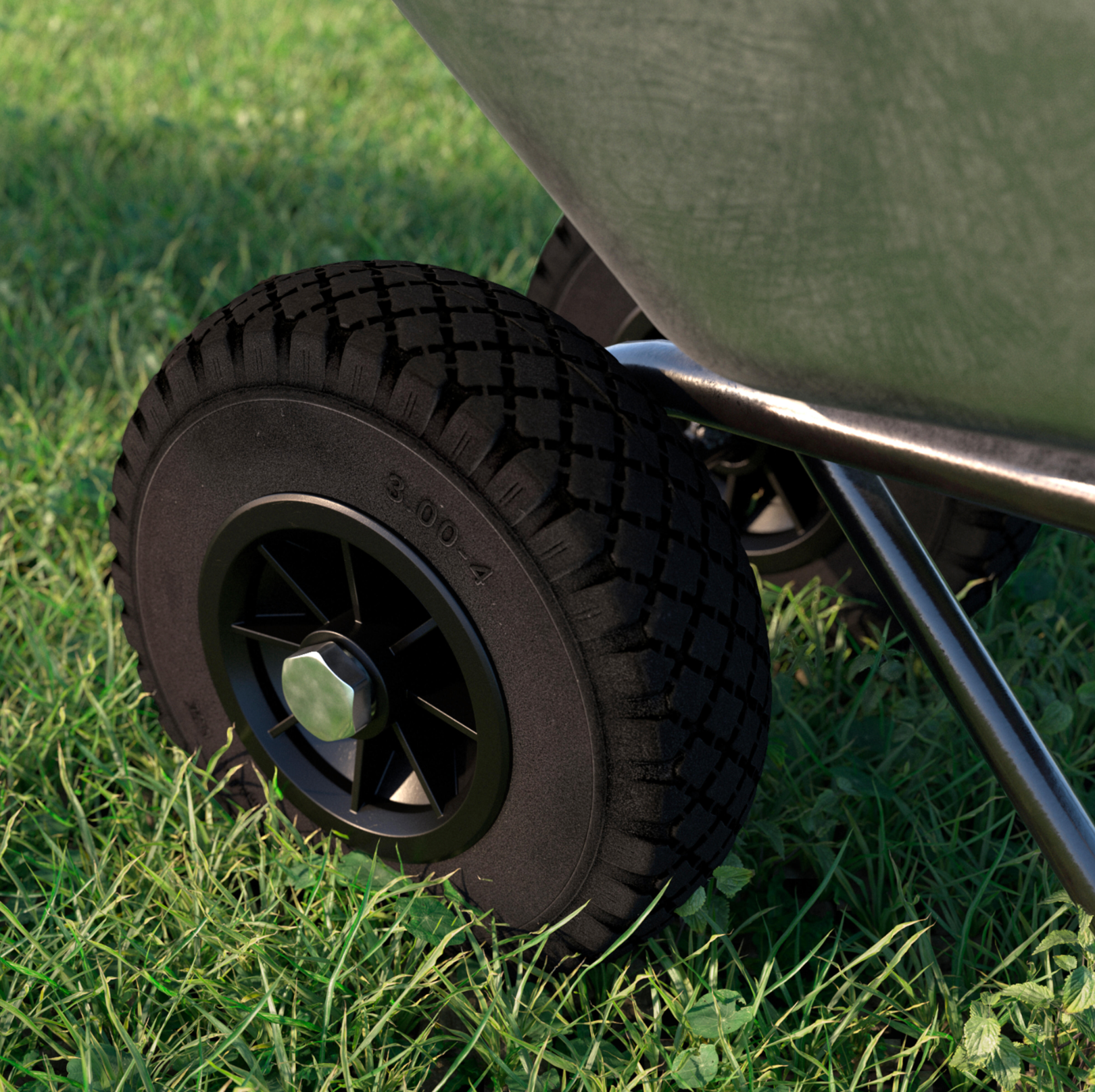 Wheelbarrow wheel 260 mm PU tire – Load capacity 100 kg – Plastic rim