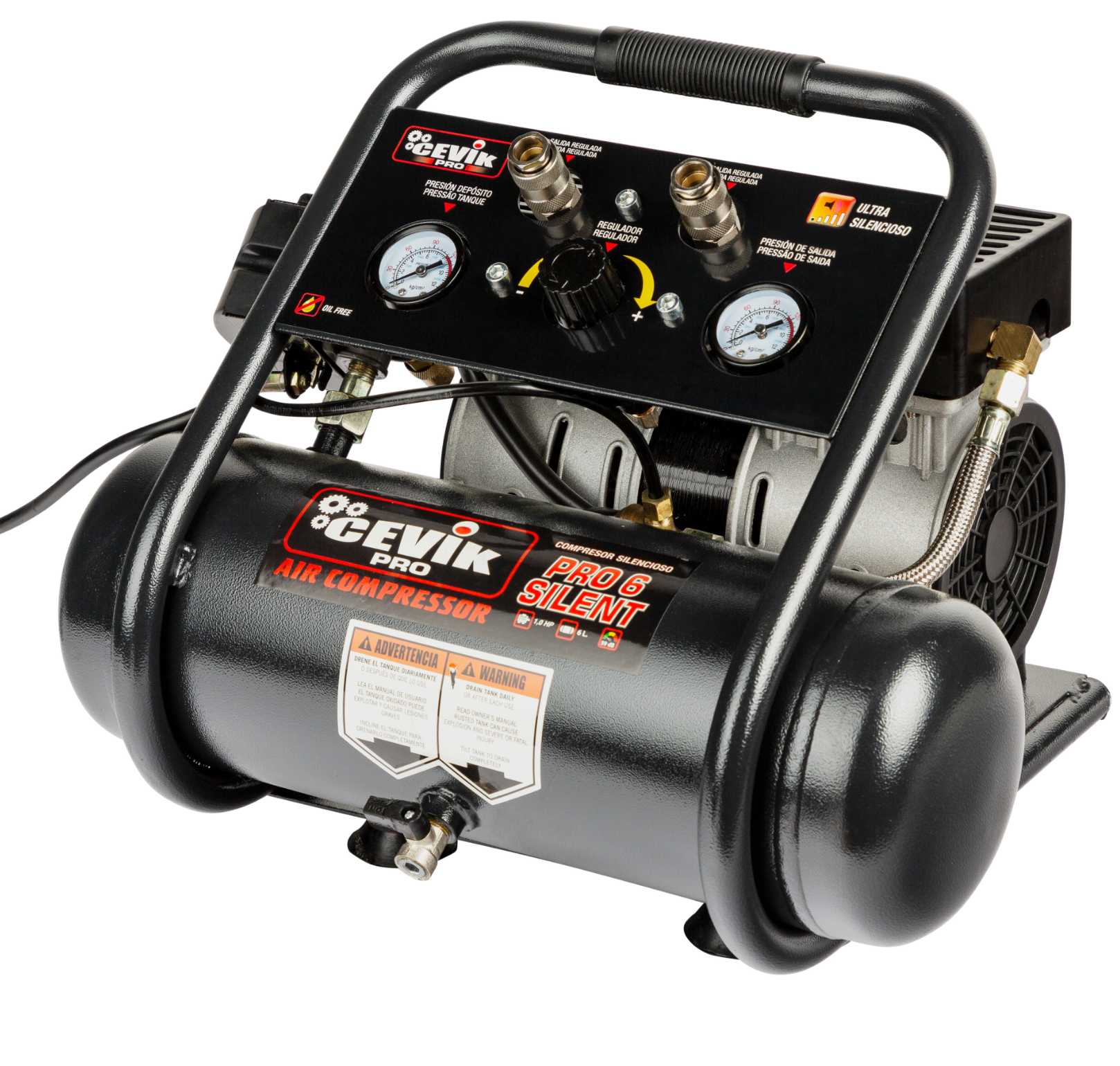 Leiser Kompressor Cevik CA-PRO6SILENT – 6 L, 1 CV