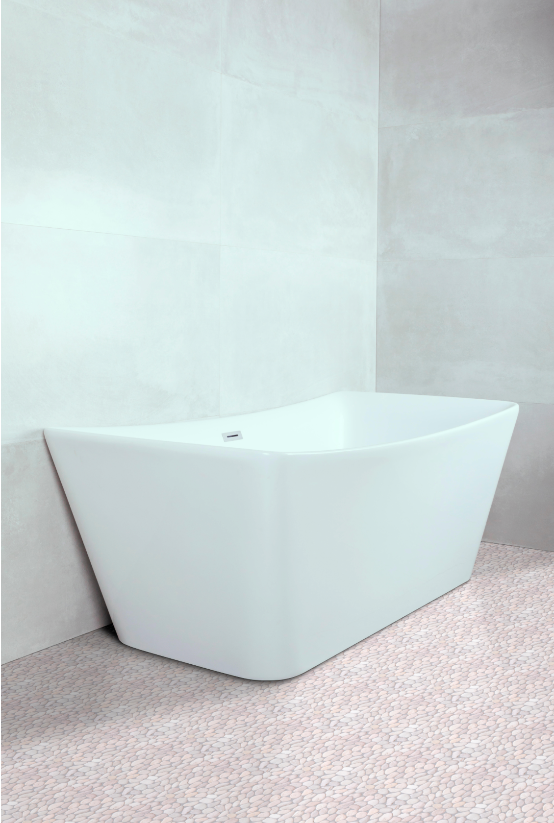 Mosaico Piedra Natural “Galet Blanco” – 30 × 30 cm