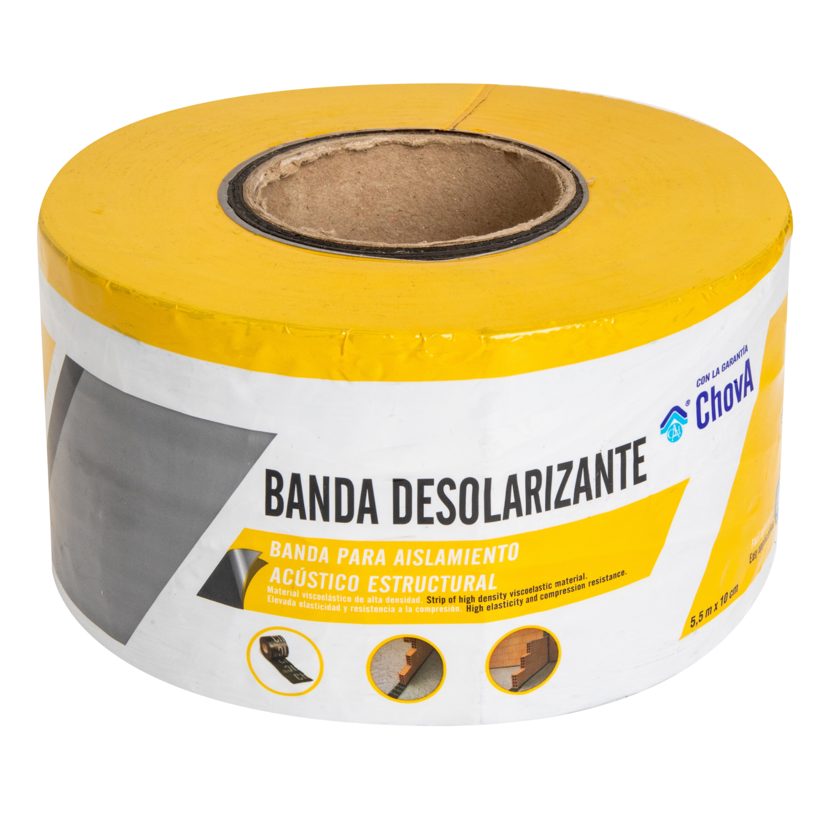 Desolarizante acoustic sealing tape – 100 mm × 5.5 m, 4 mm thick, viscoelastic