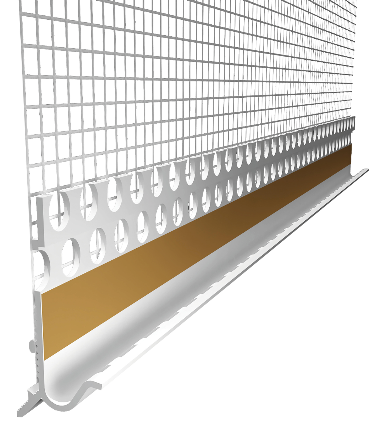 Closing profile for composite thermal insulation systems ETICS – 2.5 m