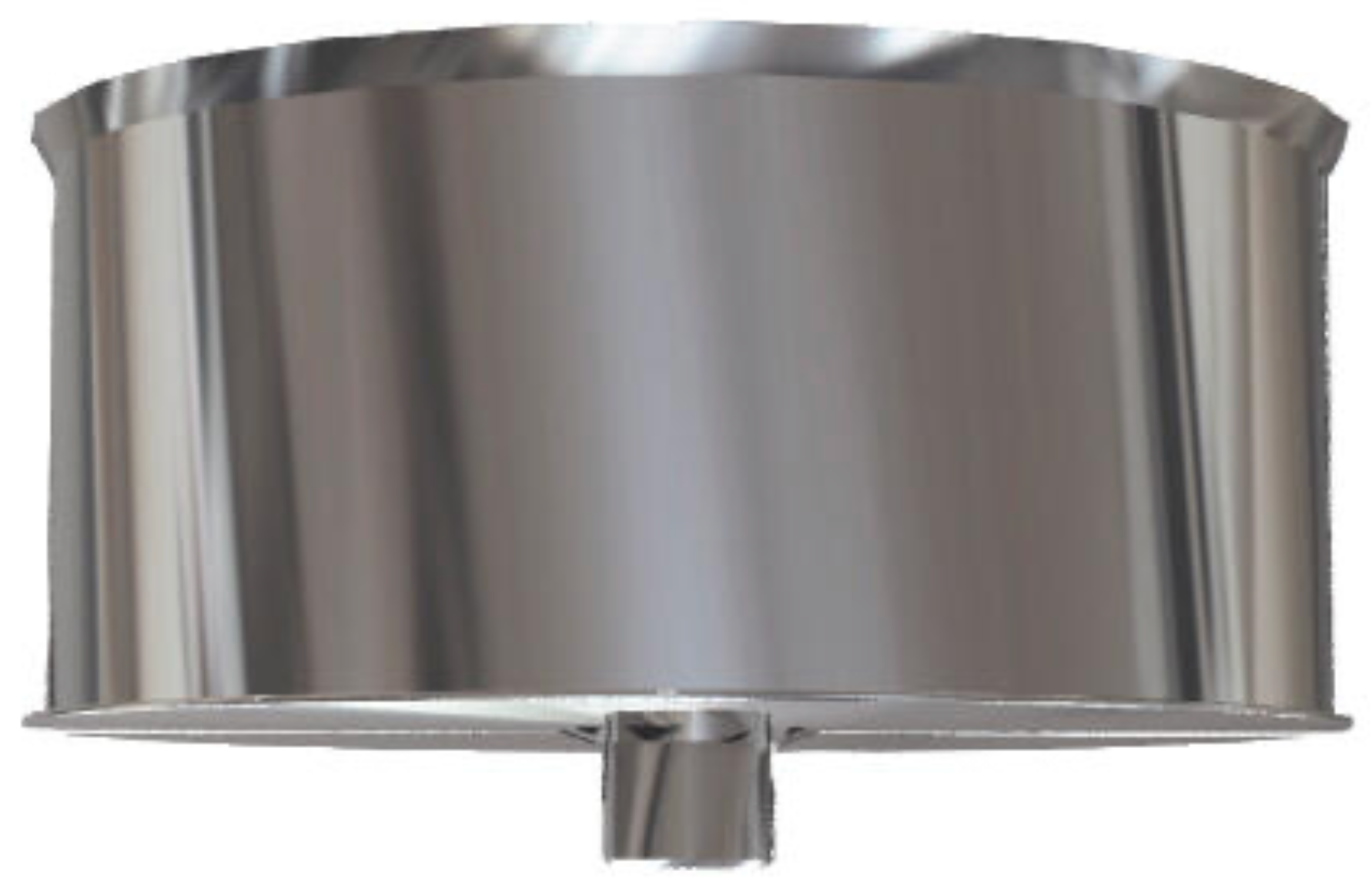 Stainless Steel Single-Wall Plug with Purge Ø150 mm