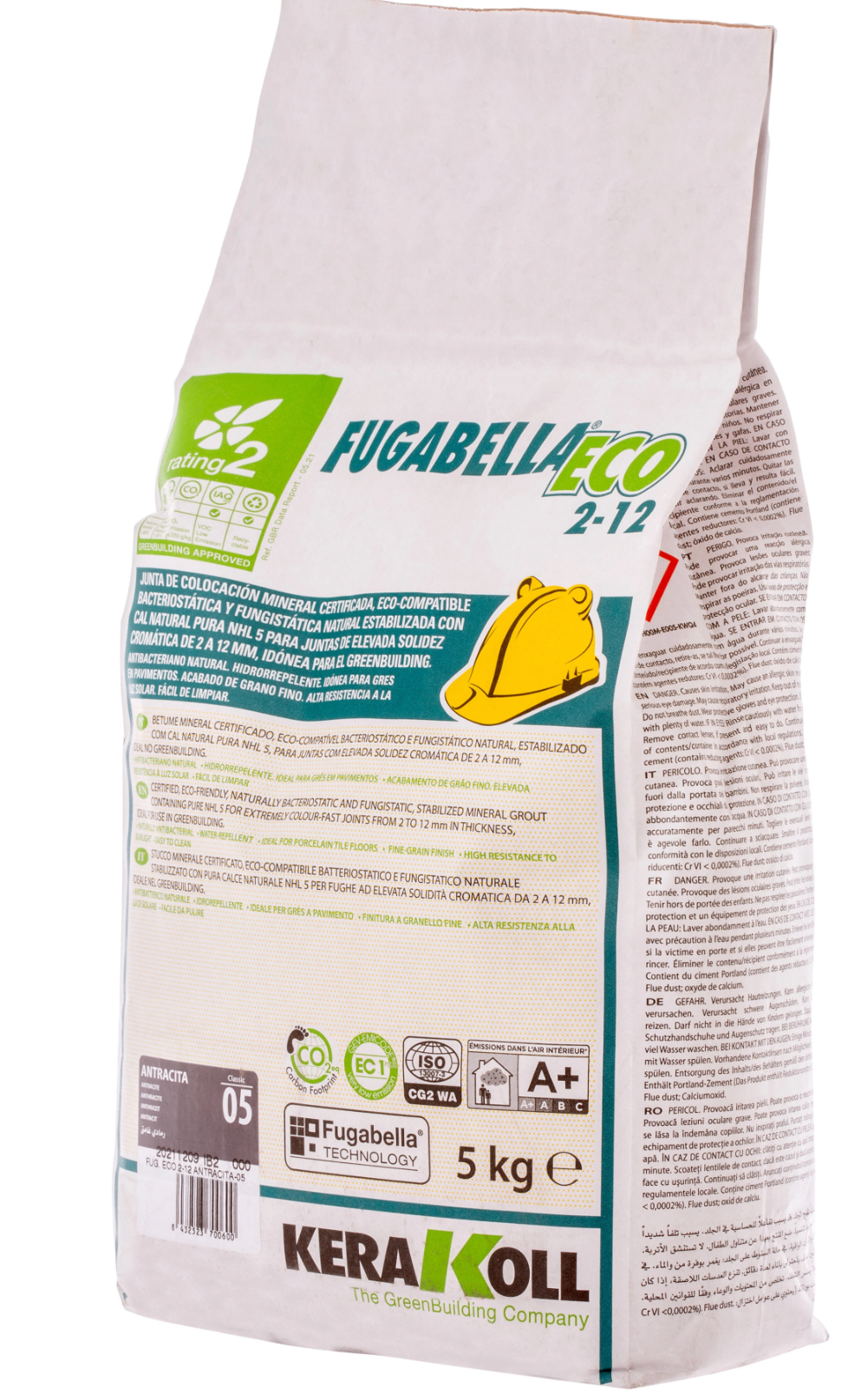 KERAKOLL Fugabella Wide Joint Cement – 5 kg, Anthracite