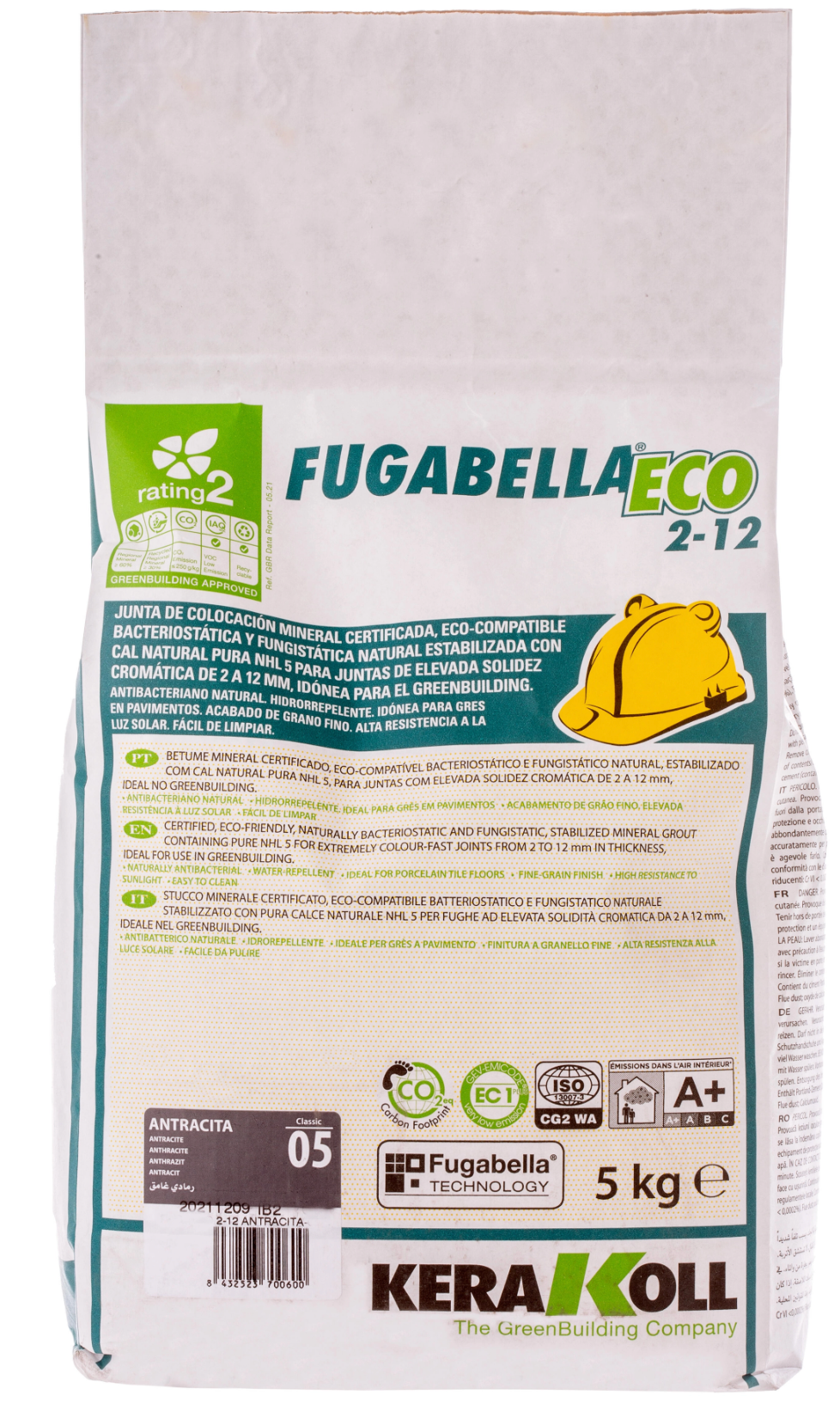 KERAKOLL Fugabella Wide Joint Cement – 5 kg, Anthracite