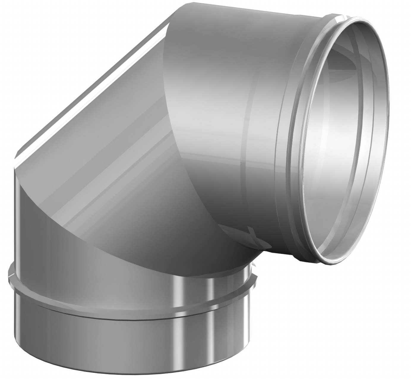 Stainless Steel Double Wall 90° Elbow Ø150mm