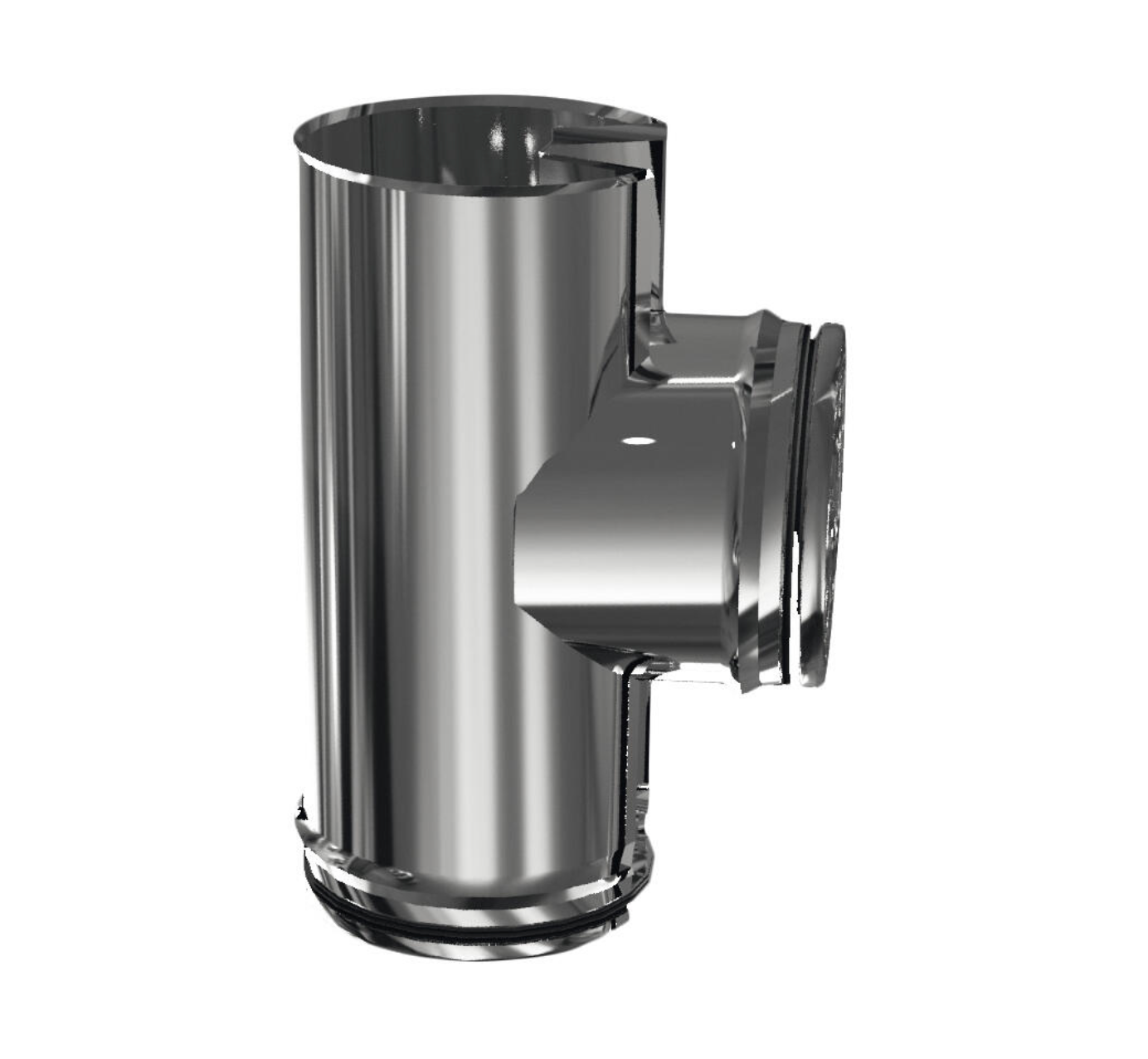 Stainless Steel Single Wall Tee Ø125mm