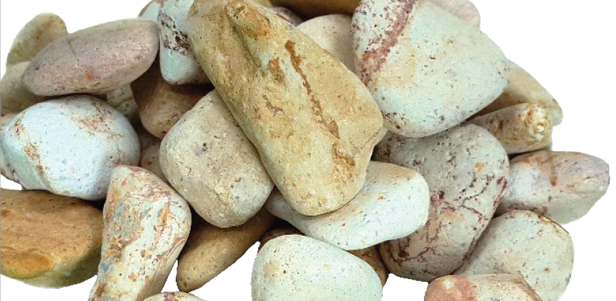 Canto Rodado Arco Iris – 40/60 mm Multicolor Decorative Natural Pebbles for Garden & Landscaping