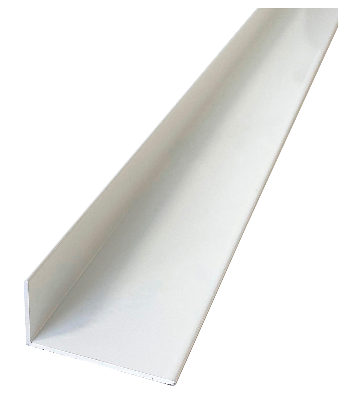 White-Lacquered Aluminium Angle 15 × 15 × 1.3 mm – 2.6 m
