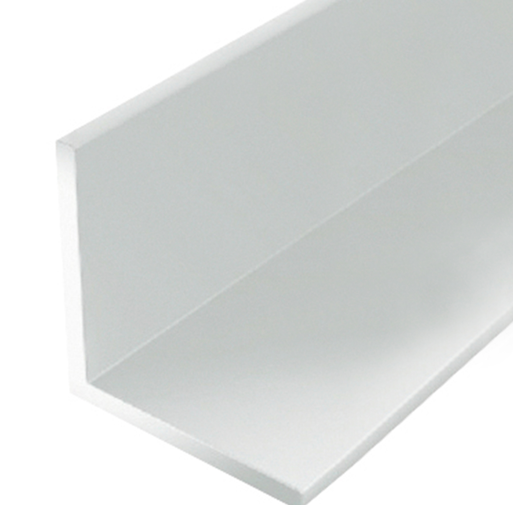 White-Lacquered Aluminium Angle 15 × 15 × 1.3 mm – 2.6 m