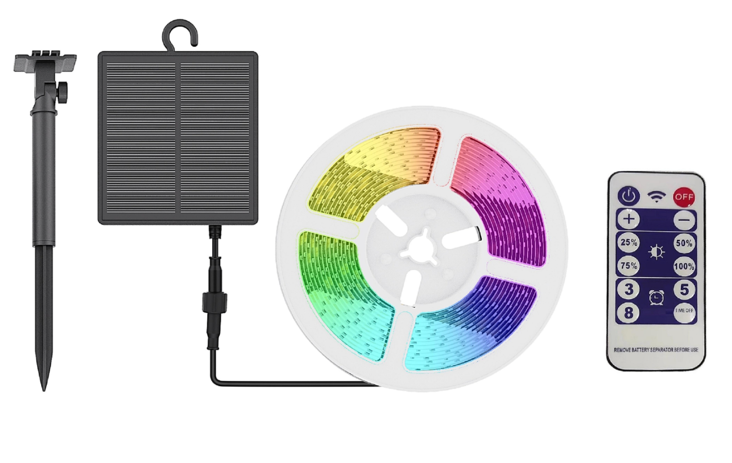 Solar LED Strip 5 m RGB With IP65