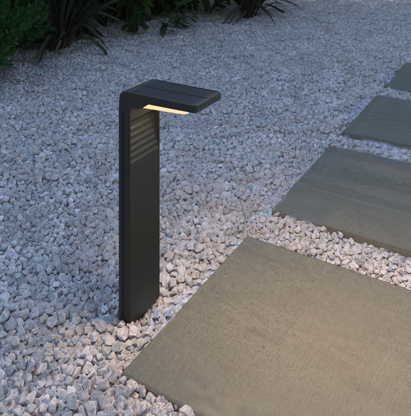 Solar Garden Bollard 210 lm with Motion Sensor CCT IP54