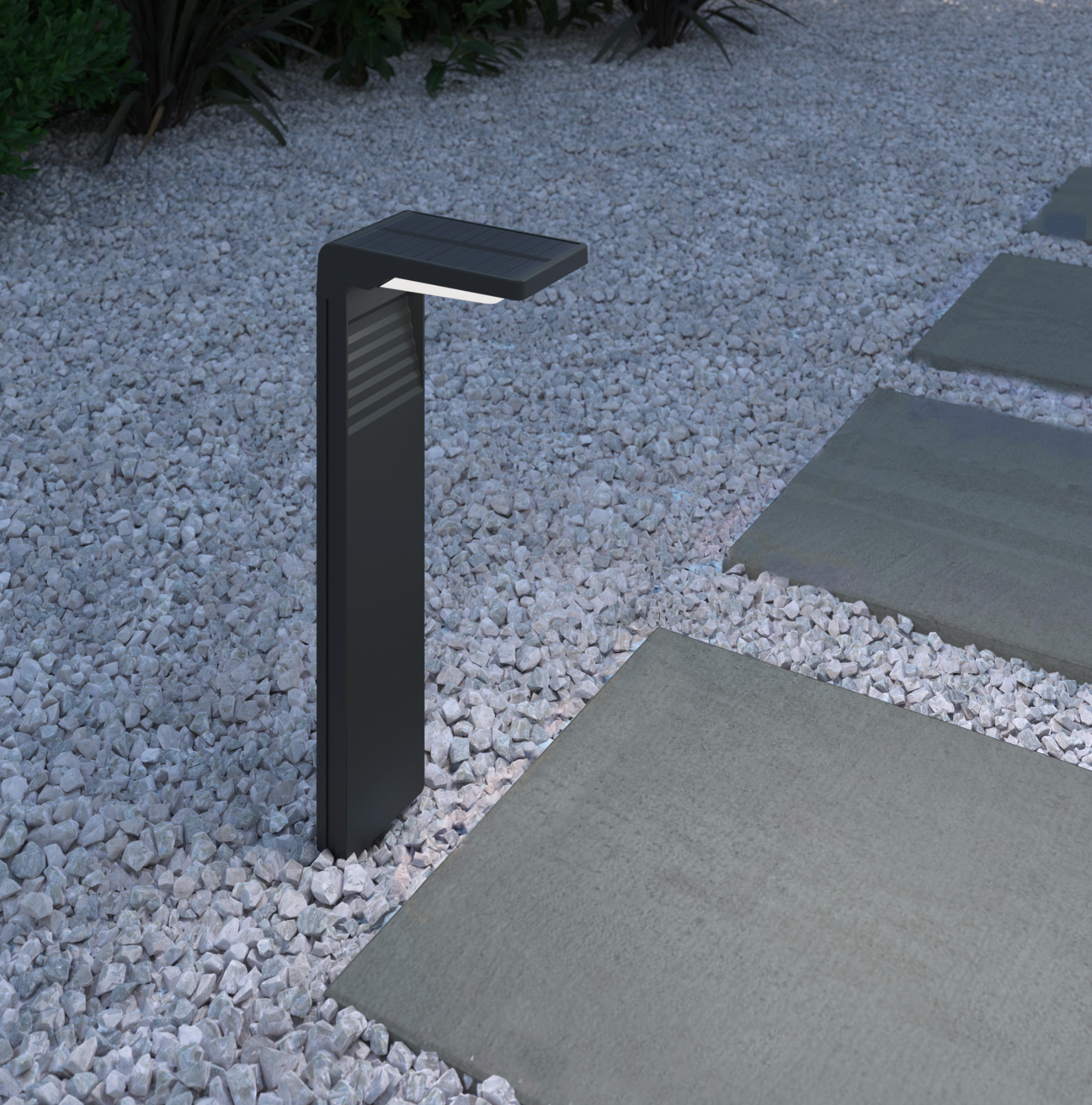 Solar Garden Bollard 210 lm with Motion Sensor CCT IP54