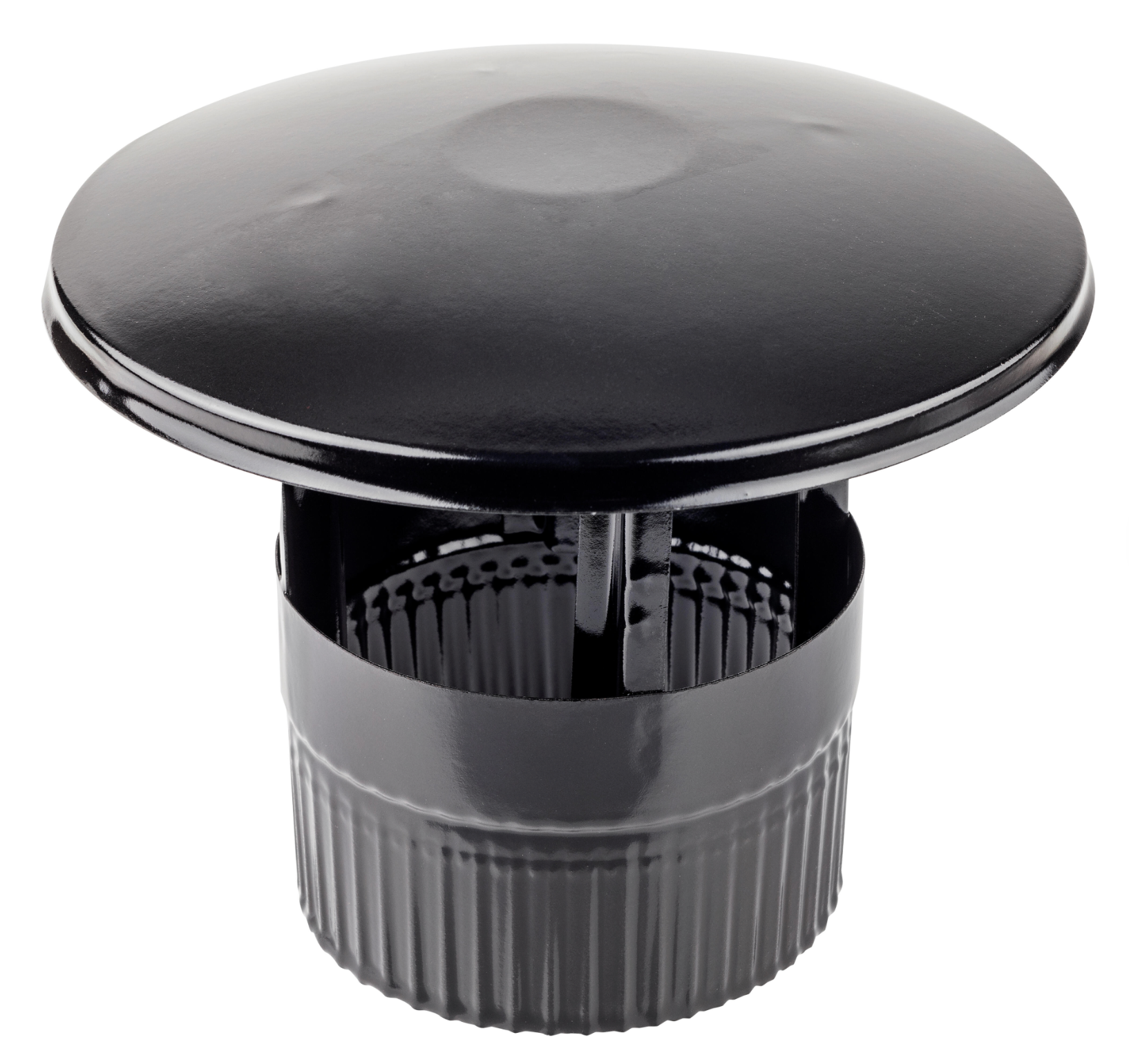 Vitrified Chimney Cap Ø 120 mm – Black Finish
