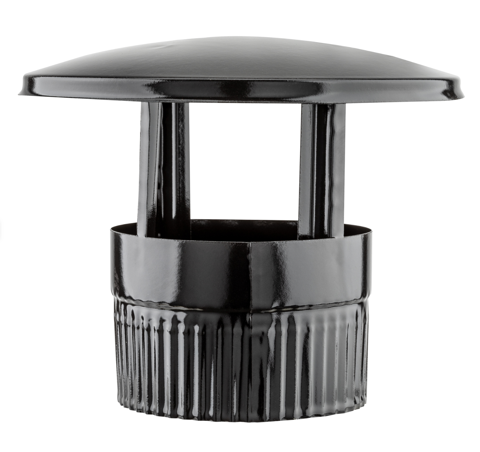 Vitrified Chimney Cap Ø 120 mm – Black Finish
