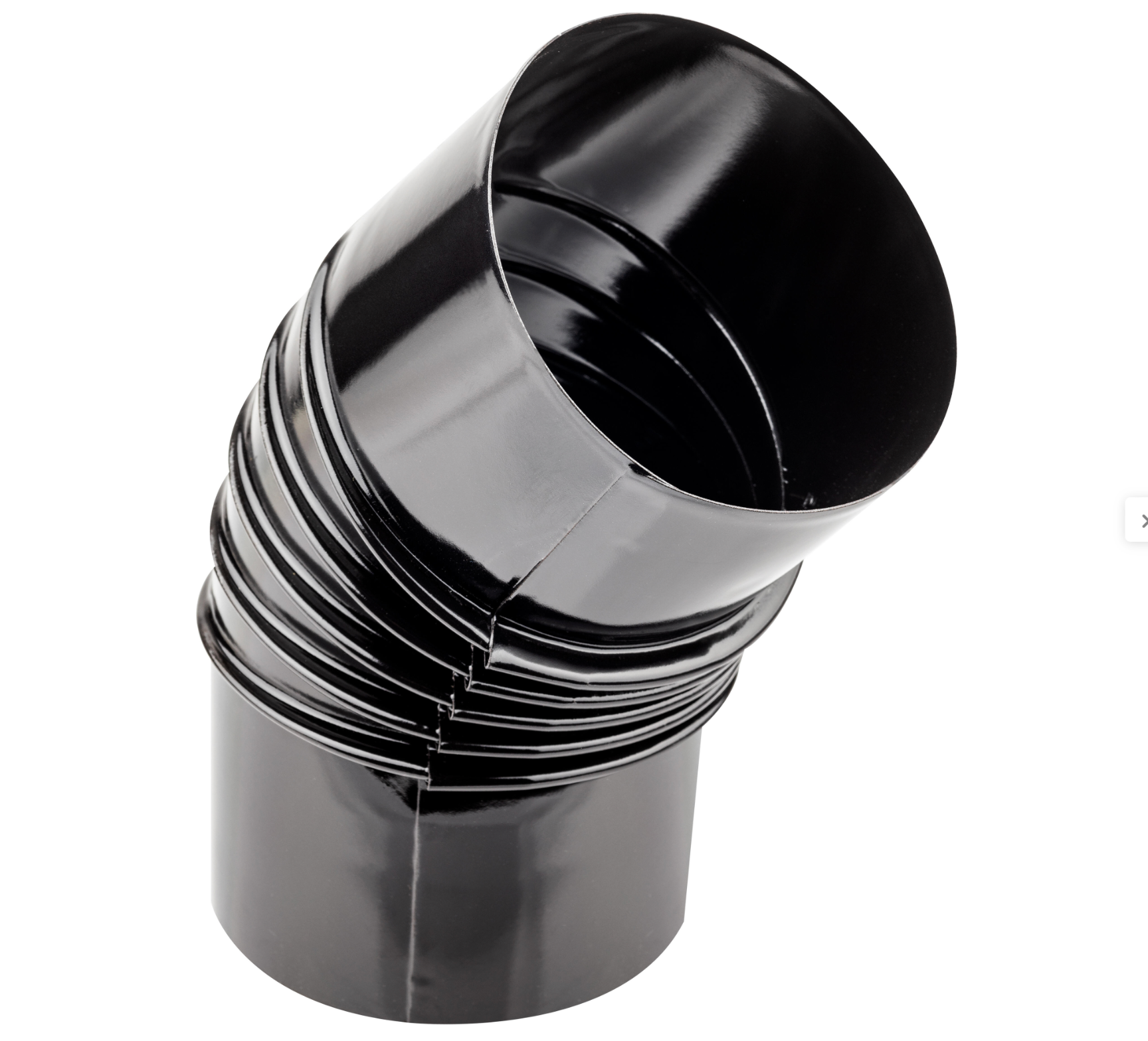 Vitrified 45 Elbow Flue Pipe Ø 120 mm – Black Finish