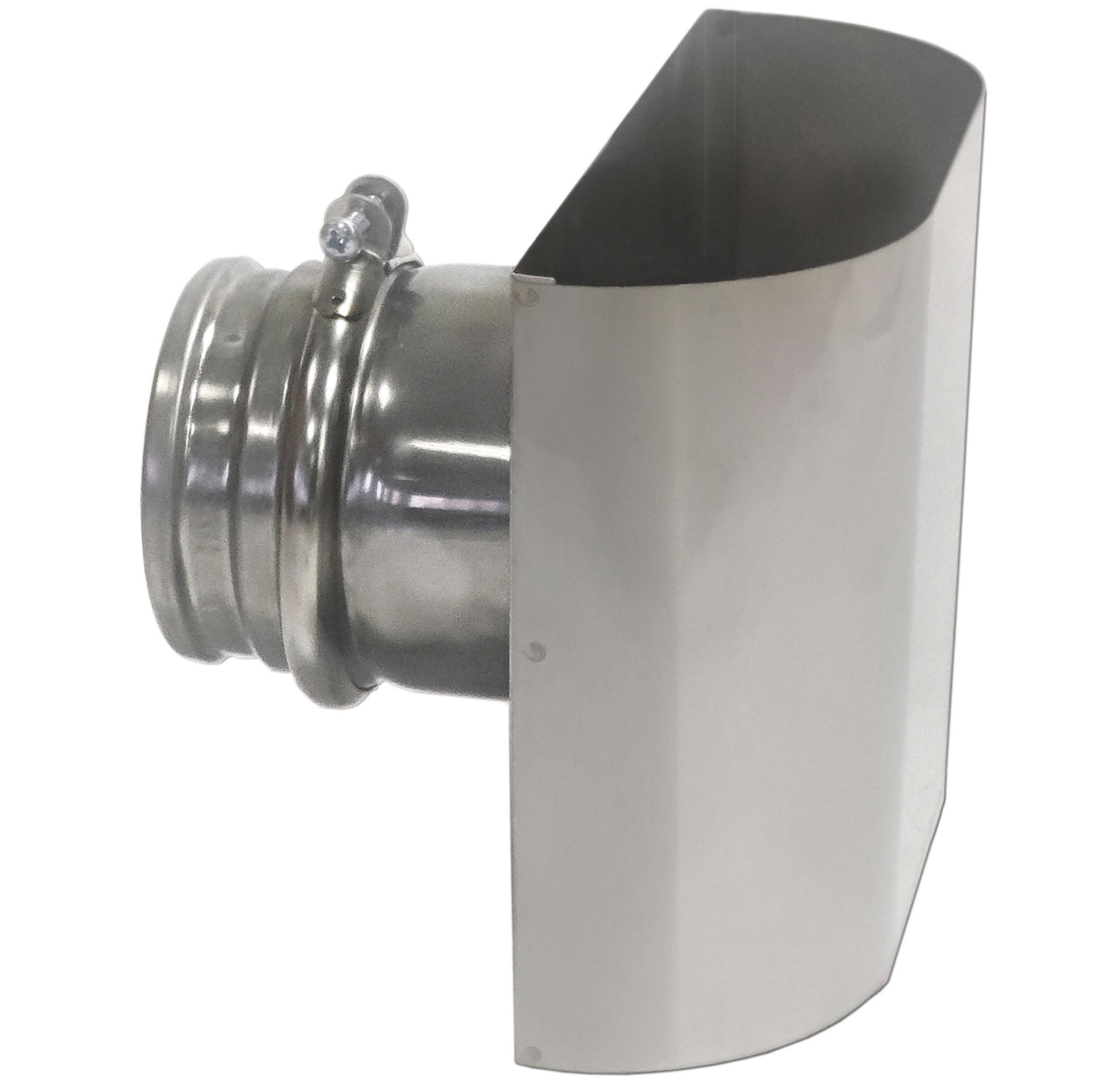 Single-Wall Stainless Steel Wall Terminal Ø 80 mm