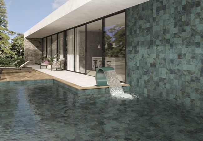 Karma Green pool tile – 30.3 × 61.3 cm – $19.95/m²