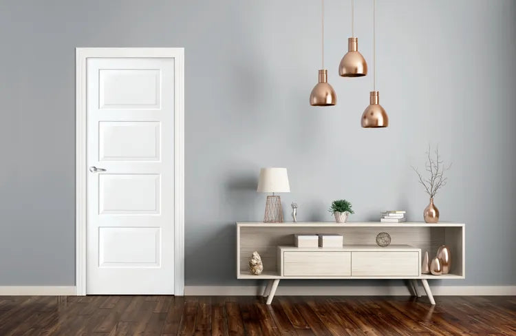 Interior door panel – LOLA security door – White lacquered