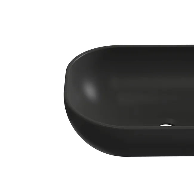 حوض غسيل بيضاوي الشكل 46.5×34×12 سم – أسود مطفي