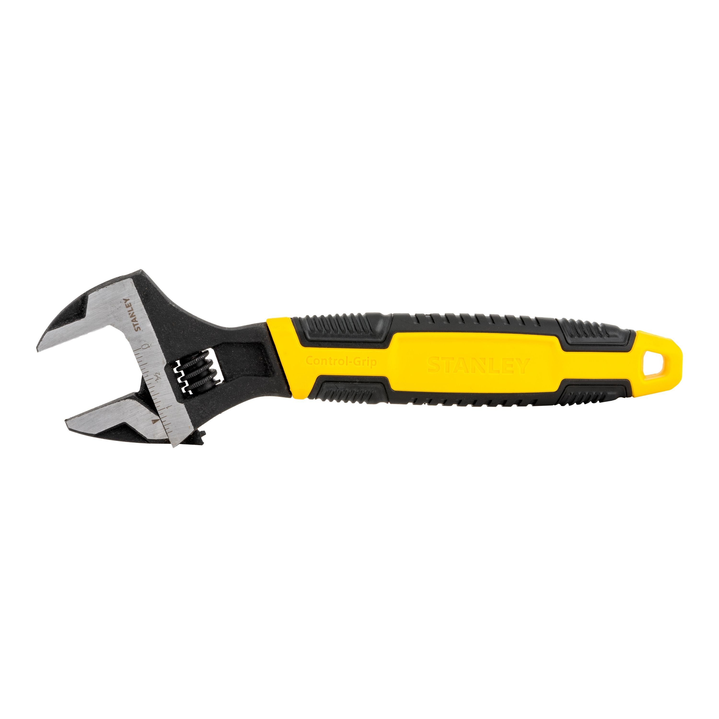 Stanley Adjustable Wrench 40 × 300 mm Bi-Material Handle