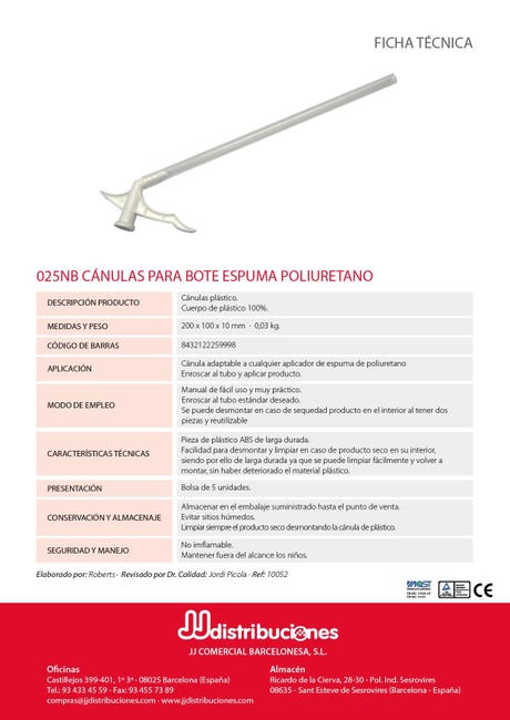 Spare Nozzles for Polyurethane Foam Gun – 5 Pieces