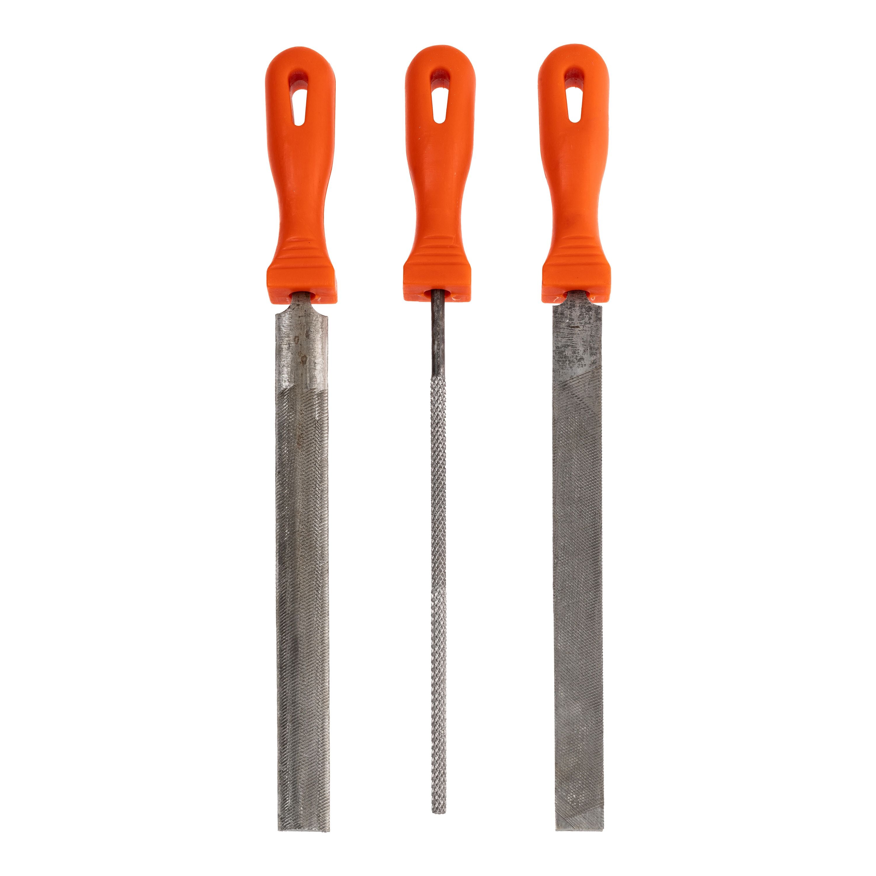 3-Piece File Set with Bimaterial Handles 200 mm - Bellota