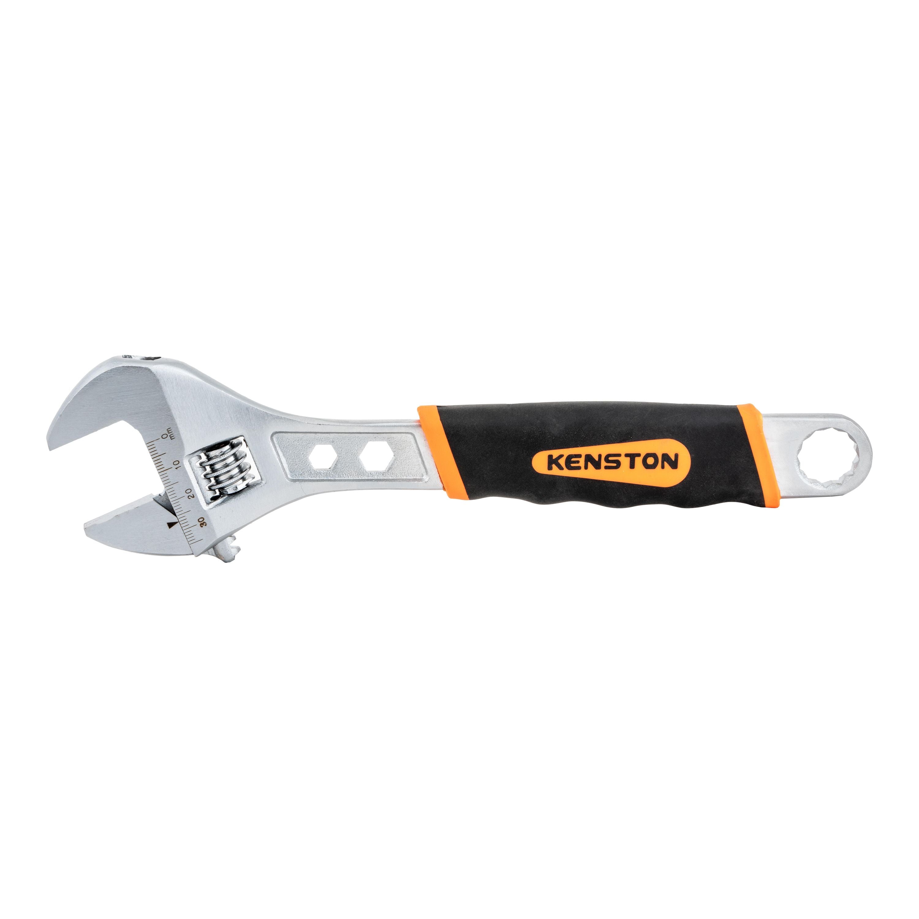 Kenston Adjustable Wrench 28 × 250 mm Bi-Material Handle