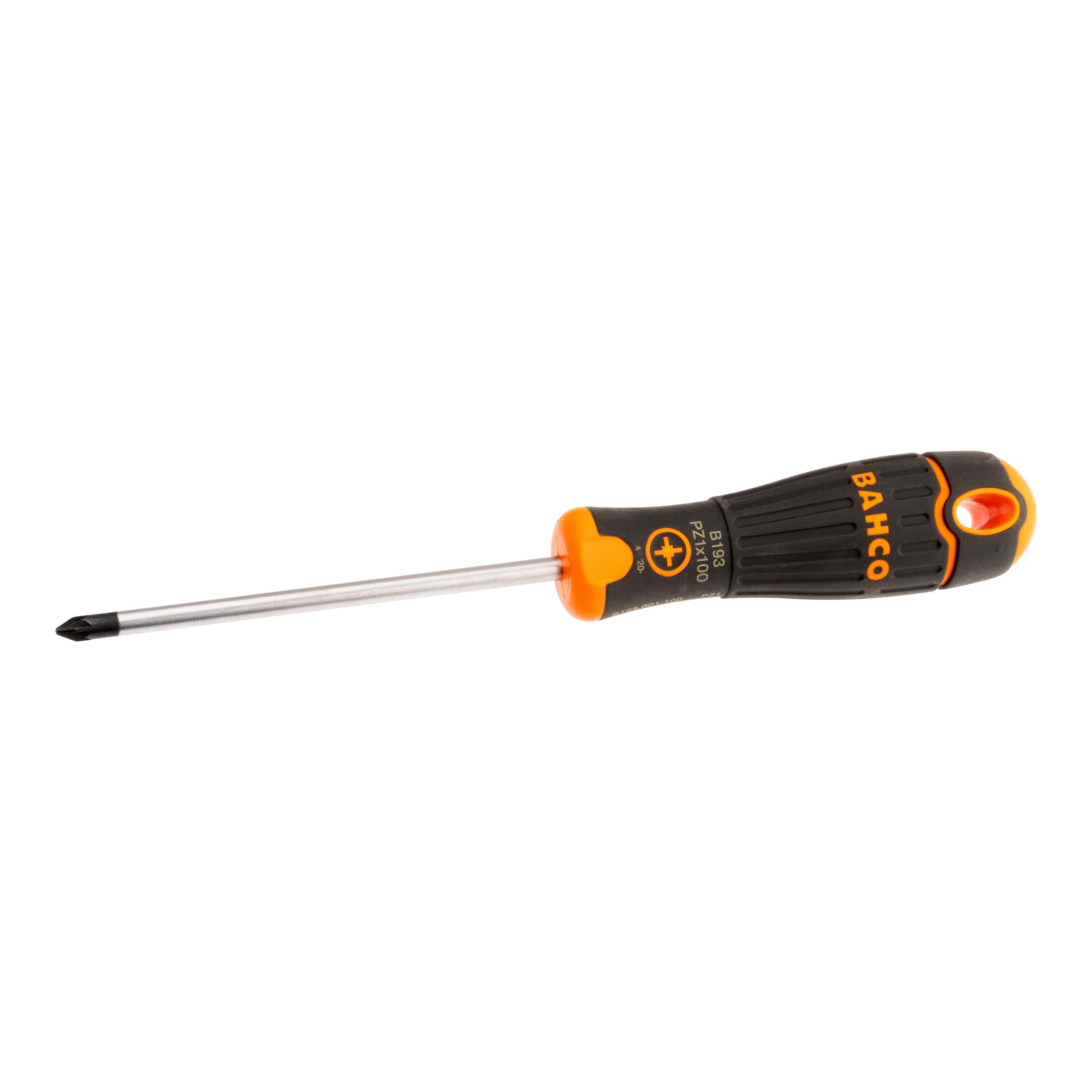 Bahco Pozidriv Screwdriver PZ1 × 5 × 100 mm – Black Tip