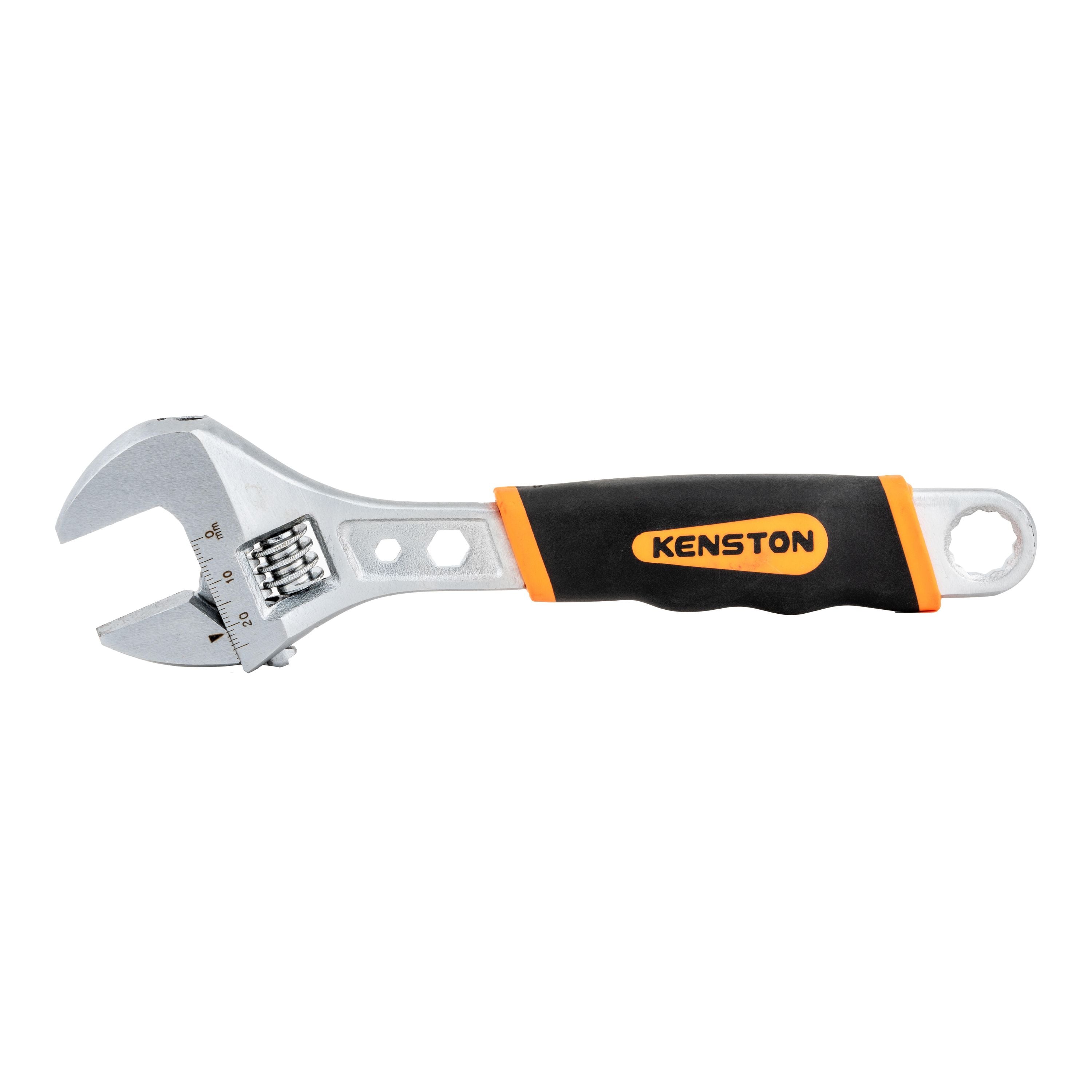 Kenston Adjustable Wrench 24 × 200 mm Bi-Material Handle