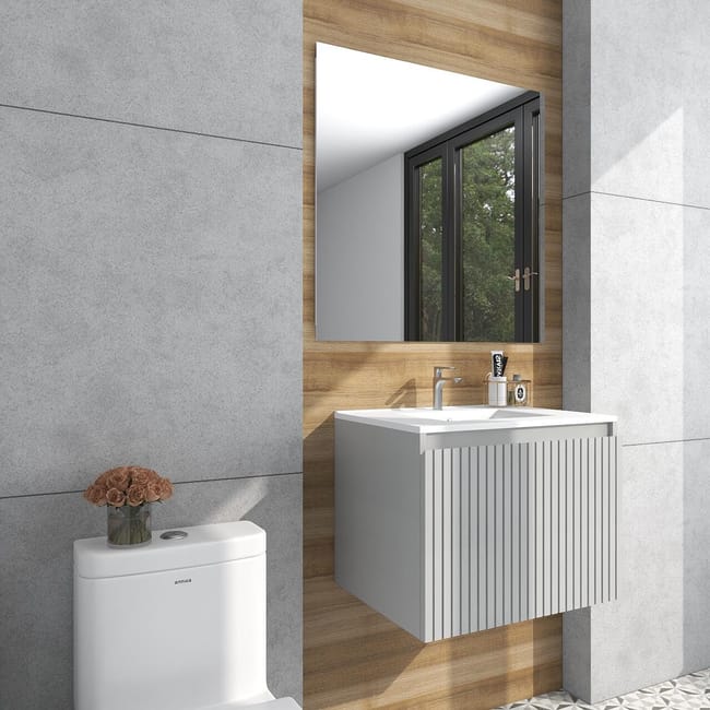 Mueble de baño WAVE – Gris – 60×45cm